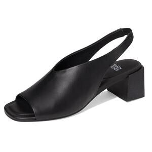 Eileen Fisher Womens Tess Slingback Heeled Sandal US 11 M Black Leather EUC